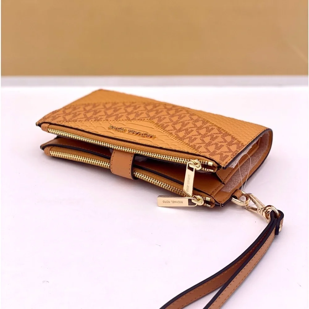 Michael Kors DoubleZip Wallet Wristlet Phone Case Cider Multi